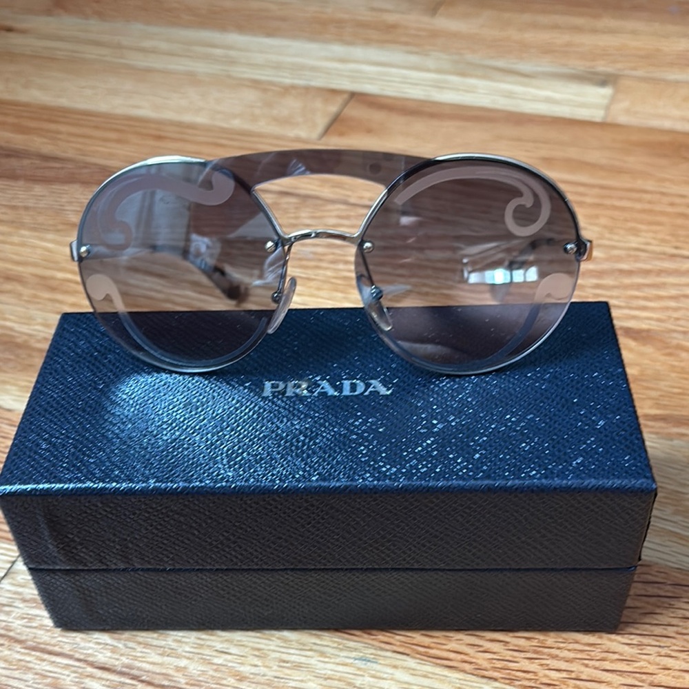Prada Round Gray Sunglasses